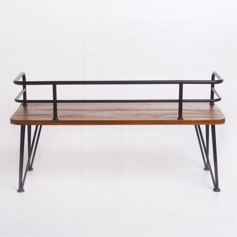 BANC INDUSTRIEL EN BOIS ET MÉTAL