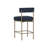Joden Upholstered Counter Stool with Metal Frame - Blue-99277850