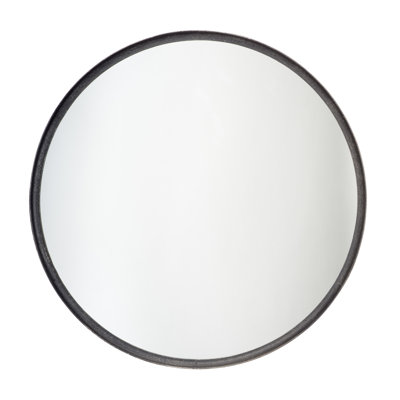 Refined Iron Round Mirror