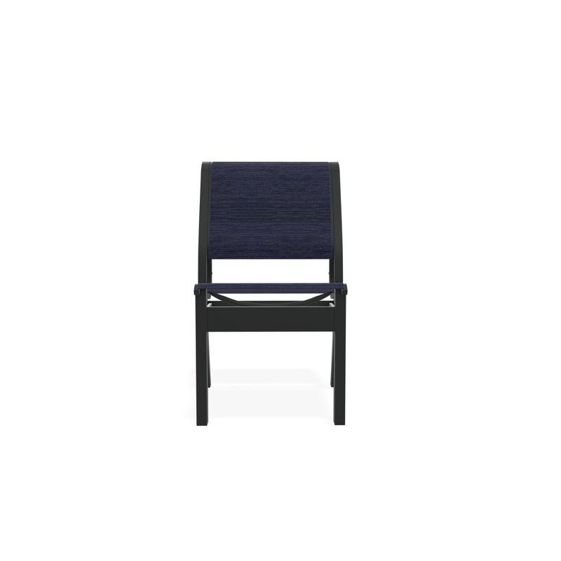 Leeward Outdoor Dining Chair, Graphite, Collect Indigo
