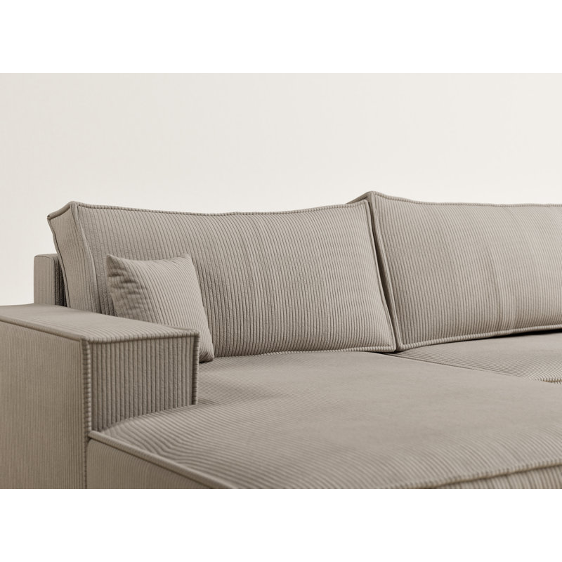 6 Seater Reclining Corner Sectional, Beige