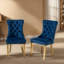 Modern Glam Velvet Upholstered Dining Chair with Pull Ring (Set of 2)-1415673408-1415673411