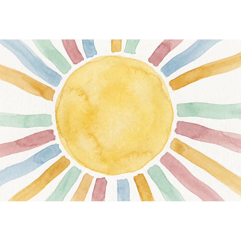 Papier peint abstrait géométrique Sun, Non tissé, 160 po x 108 po