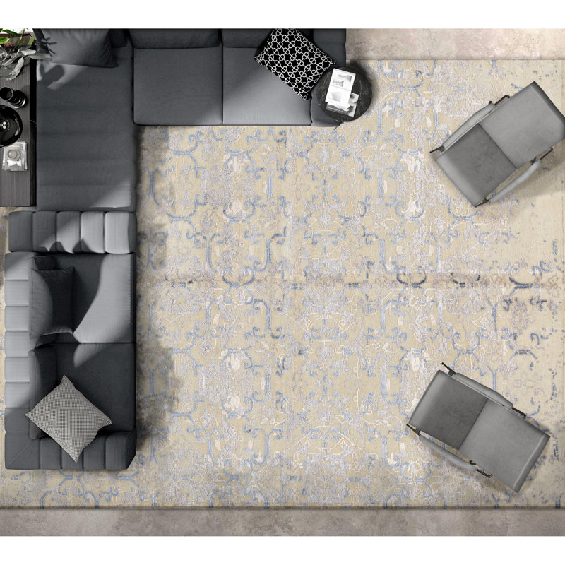 Damask Area Rug