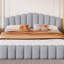 Tête de lit tapissier en velours pour lit double-1664375626