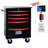 Multifunctional 5 Rolling Tool Cart - Metal Construction Black&Red 4" For Workshop