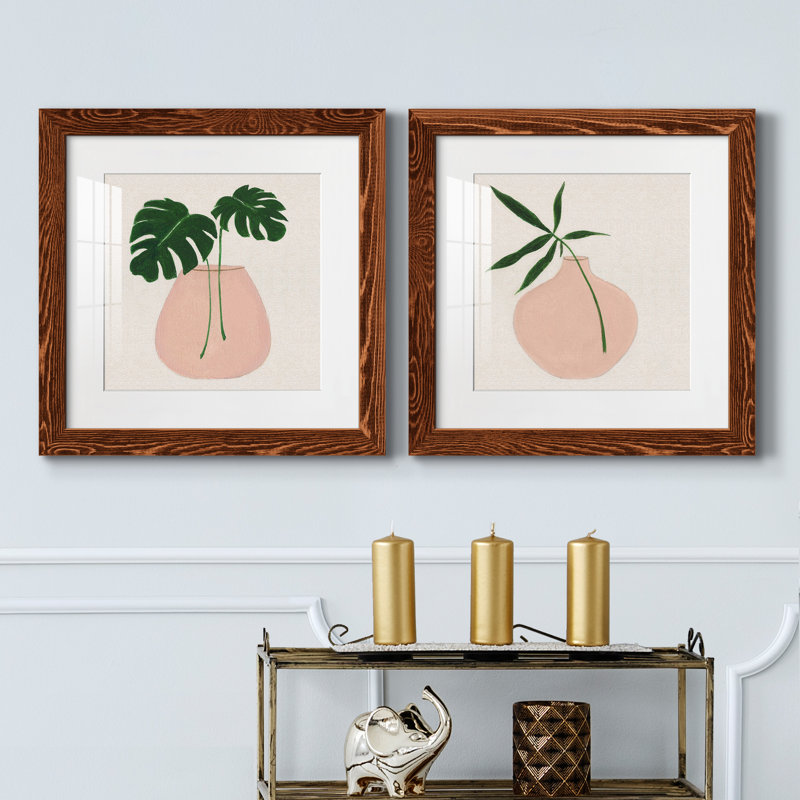 Simple Nature III - Ensemble de 2 peintures, Cadre en érable, H 17 po x l 34 po x P 1,5 po