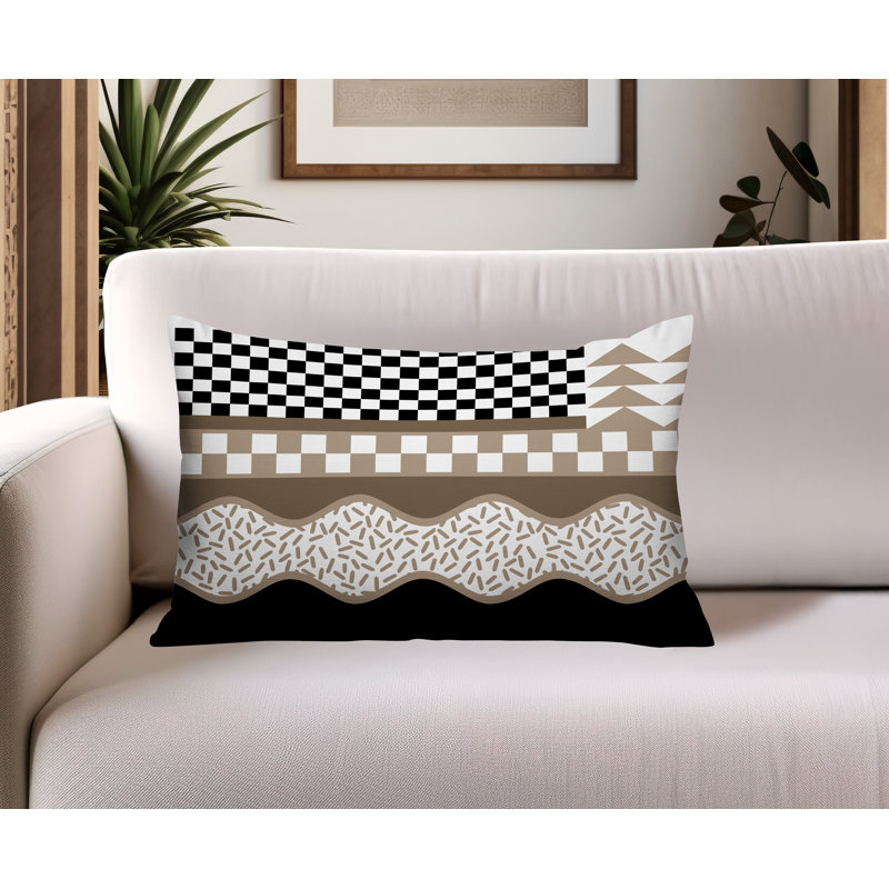 Coussin lombaire intérieur / extérieur Trix Abstract, Rectangle H 18 po x l 25 po