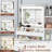 Makeup Dressing Table With Led Mirror, Charging Station, 3 Drawers, 7 Shelves And Stool - White, Adjustable Lighting, Modern Decor Storage Brightness, Look