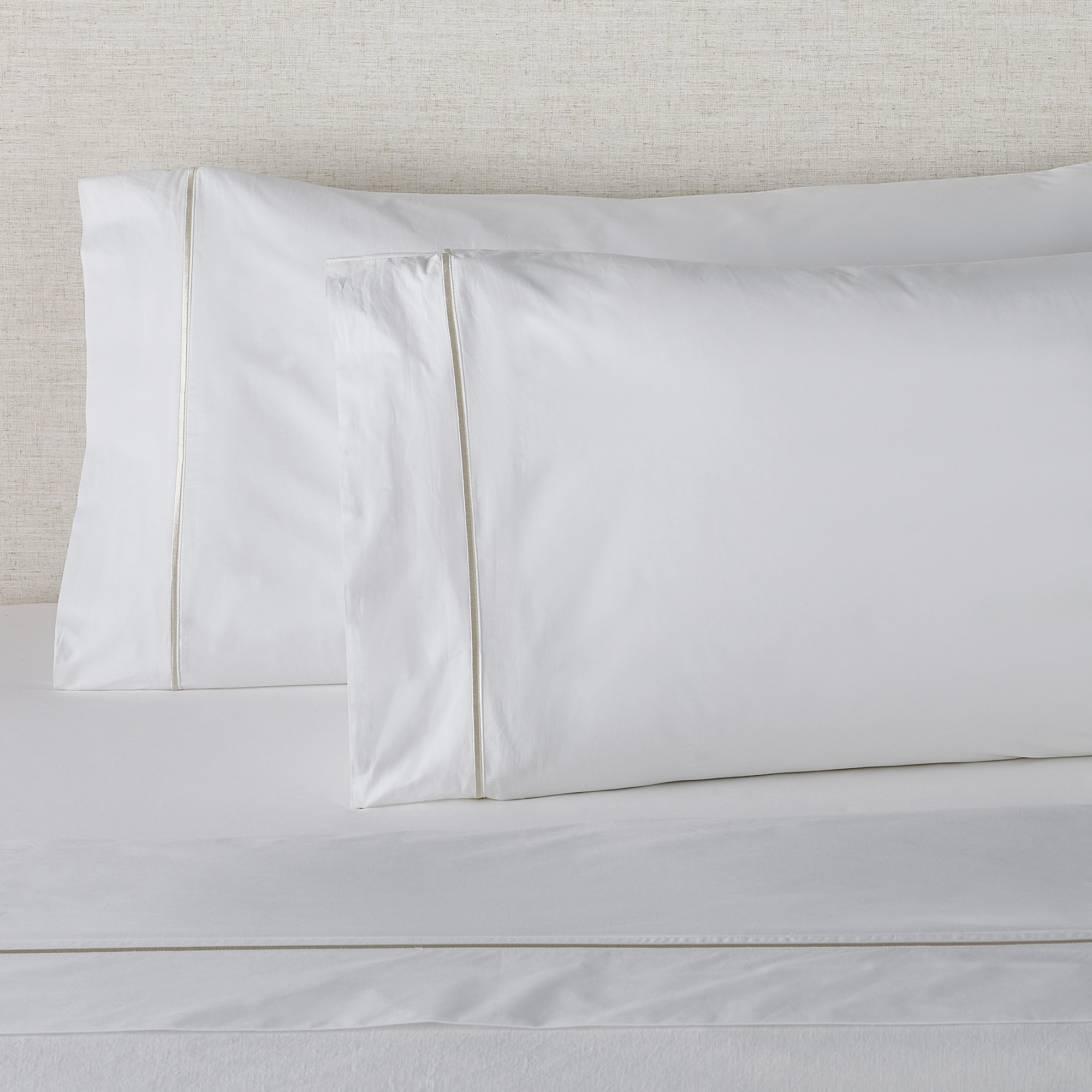 Benin 100% Cotton Percale Sheet Set, King, Ivory