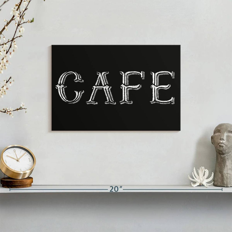 Tergel Blackboard Cafe Typography, 8" H x 12" W