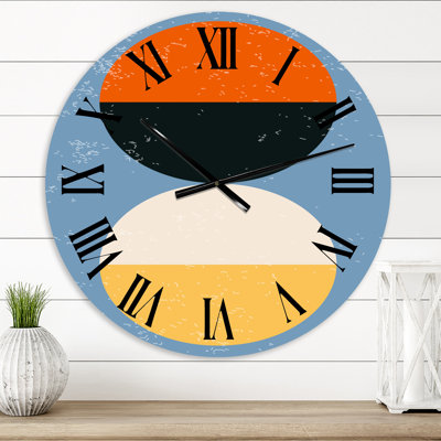 Minimal Compostions géométriques de formes élémentaires XXIII - horloge murale moderne