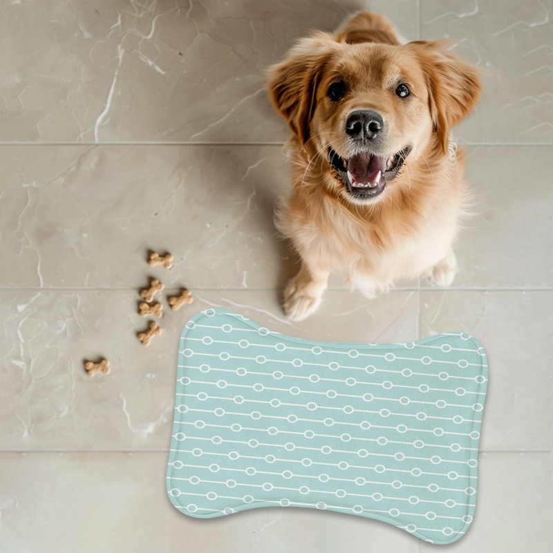 Tapis d'alimentation à motif de pois menthe - 1 pièce