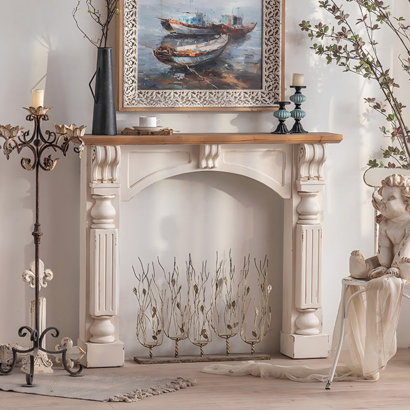 47.24"Cream Arched Mantelpiece