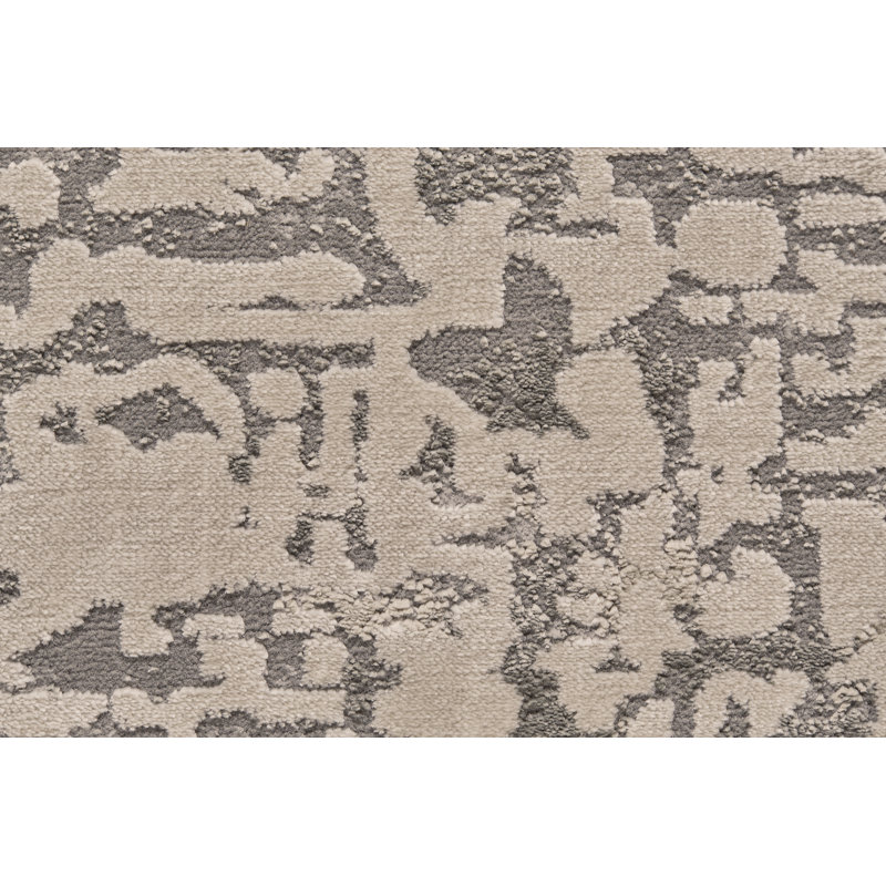 Tapis gris argenté Marcourt, Rectangle 1 pi 8 po x 2 pi 10 po