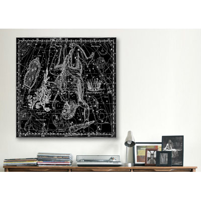 Maps and Charts Celestial Atlas - Plate 8 (Corona Borealis) by Alexander Jamieson Graphic Art on Canvas in Black