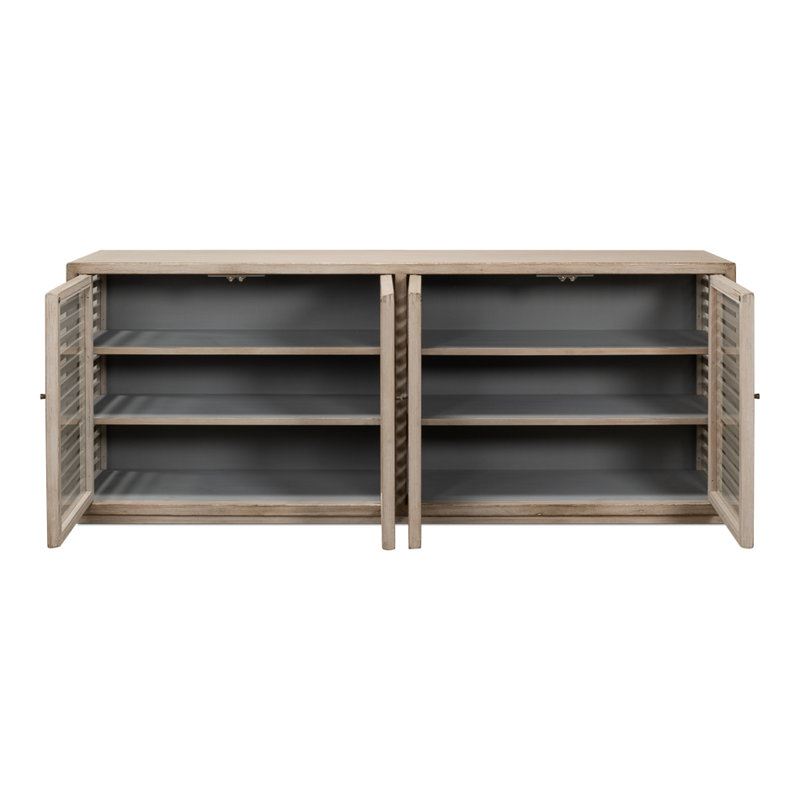 St. Nevis 92'' W Solid Wood Sideboard, Gray