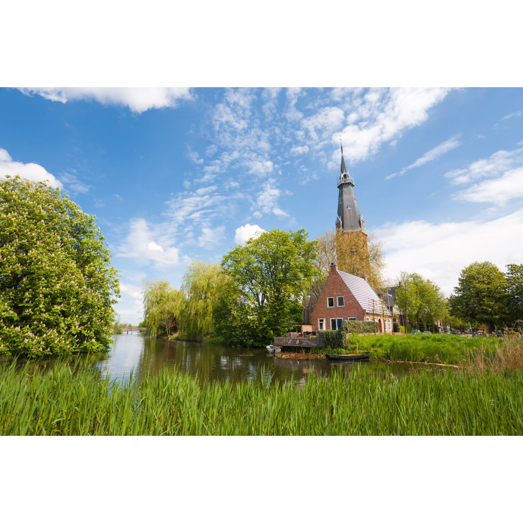 Kirche in Amstelveen, Niederlande von Pixeltouch - Leinwandfoto