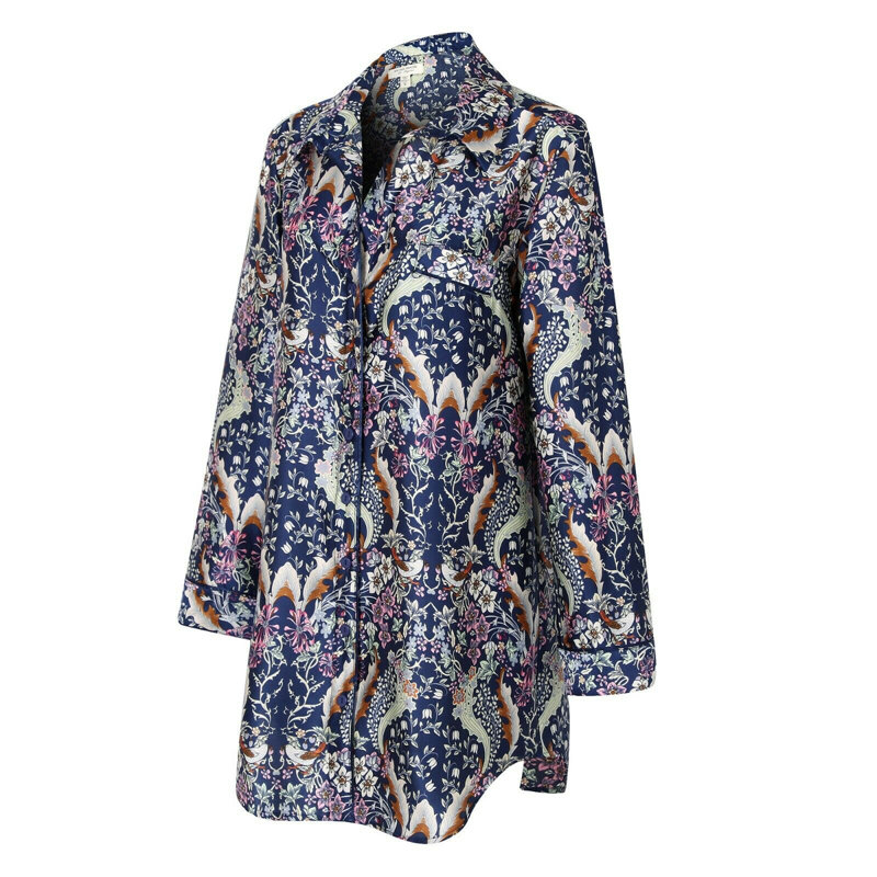 Peignoir en satin de soie avec poches Anniya, S