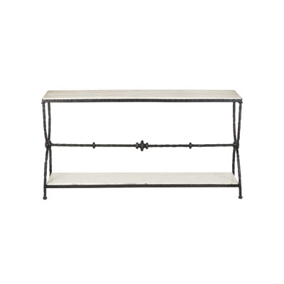 Agora White Travertine Console Table