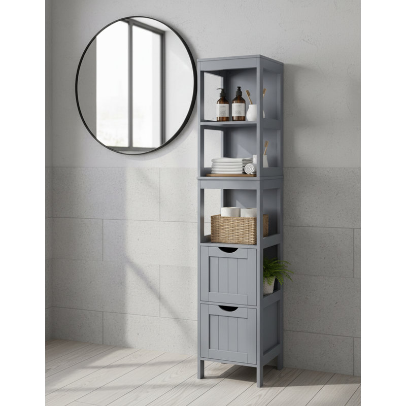Freestanding Bathroom Cabinet, Grey