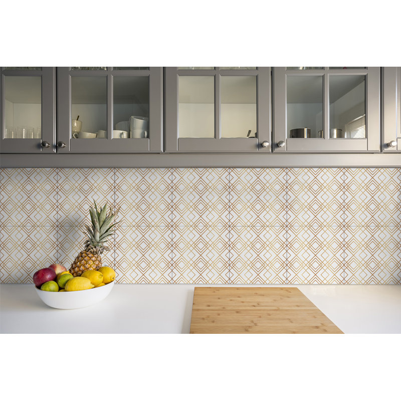Kiai 30cm W x 30cm L Vinyl Peel and Stick Field Tile