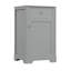 Meuble-lavabo de 20 po avec lavabo, armoire de salle de bain avec porte à fermeture douce, support de rangement et tablette réglable, gris (ancien SKU: N725P218017E)