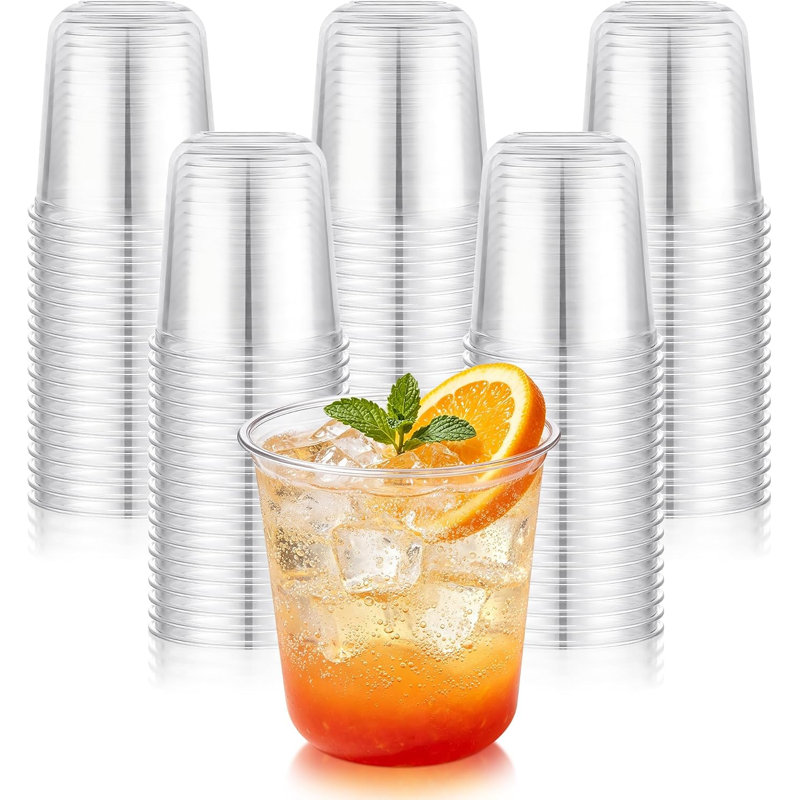 150 Pcs 12oz Clear Plastic Cups