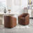 Upholstered Barrel Back Dining Chair With Swivel Casters Modern Arm Side Chair For Dining Room/Kitchen (Set Of 1)-106815344