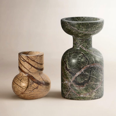 Genuine Marble Pillar Candle Holder