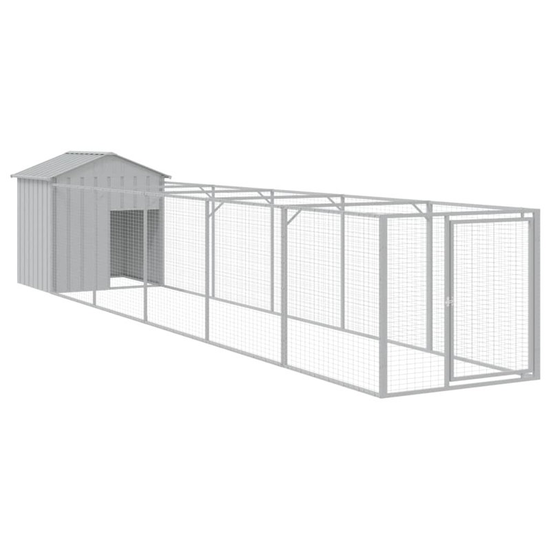 Niche pour chien Dustina, Gris clair, H 48,4 po x l 46,1 po x P 239,8 po