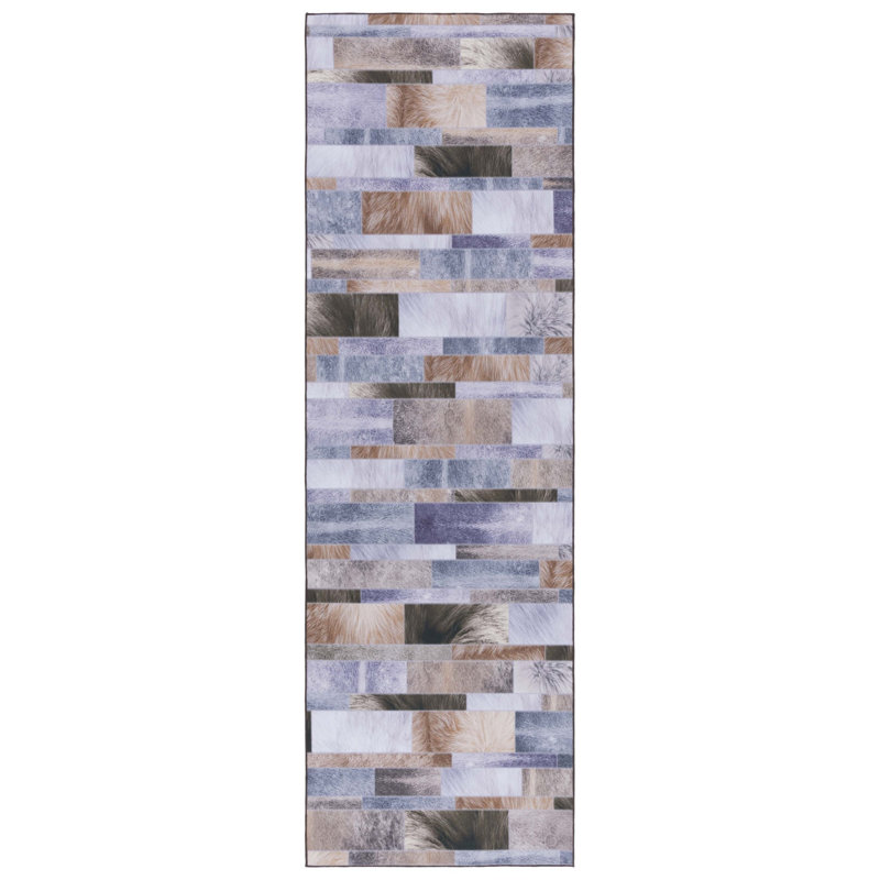 Chanais Performance Machine Washable Animal Print Rug, Runner 2'6" x 8'