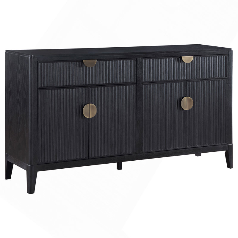 Buffet noir 2 tiroirs