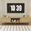 Meuble télé pour téléviseur de 80 po ou moins | Console média Boho Modern Farmhouse | Naturel | Boho