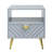 Gaines Contemporary Rectangular End Table with Metal Legs-1255921221