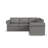 Lockheart 5PC Sectional Smoke 24 Roll Arm-126757377