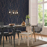 Boreas Floral Metallic Wallpaper Double Roll