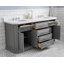 72" Palace Collection Quartz Carrara Cashmere Grey Bathroom Vanity Set With Hardware And F2-0012 Faucets in Chrome Finish-979452820-979452821-980833547