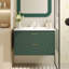 Armoire de salle de bain 30 po avec lavabo en résine et 2 tiroirs - meuble-lavabo mural