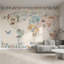 World Map Wallpaper Global Map Removable Nursery Map Wall Decor-1067895518-1067895331