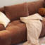 Canapé modulaire 94,49 po brun 100% polyester-129698965