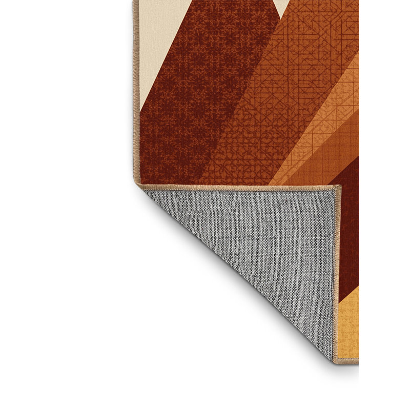 Machine Washable Pauleta Global Inspired Oriental Rug in Brown – LightBrown Binding, 2x4