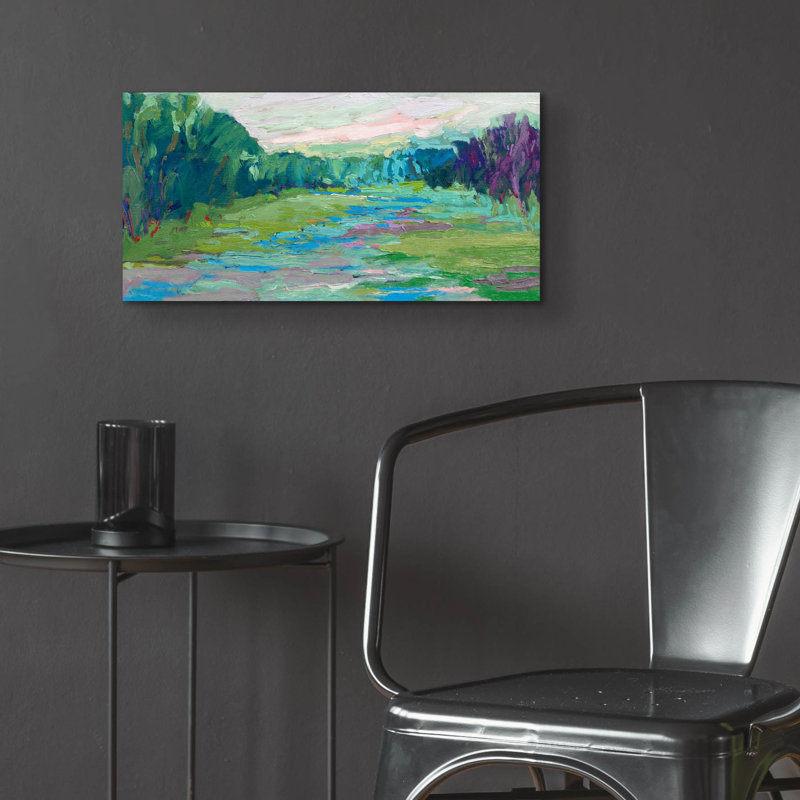 «Spring Fed Creek» par Jane Schmidt, H 12 po x l 24 po