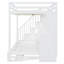 Lit blanc avec pliage hydraulique sans effort et praticité du bureau - Lit superposé et bureau surélevé surdimensionné, polyvalent pour économiser de l'espace-1856035346