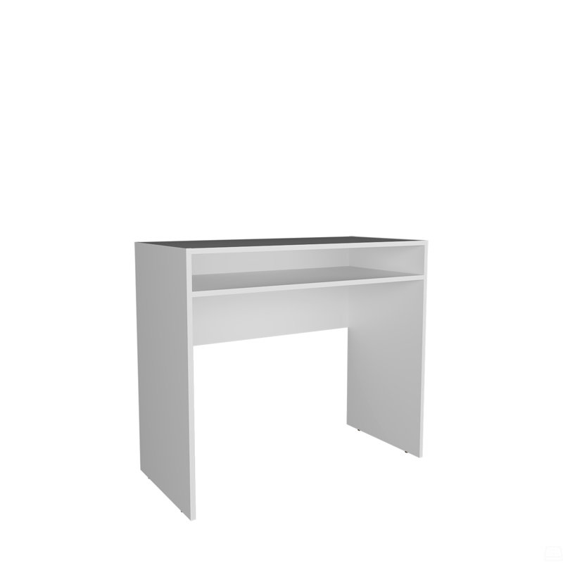 Bureau d'ordinateur H 30,6 po, avec 1 tablette, Blanc