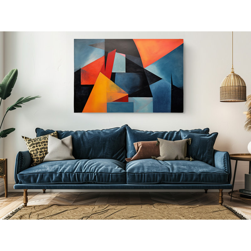Reproduction de peinture de formes abstraites colorées, art mural moderne pour la maison et le bureau, reproduction de peinture