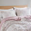 Ensemble de 2 mini édredons en fausse fourrure à poils longs pour lit simple / simple TG rose / blanc-117539032-117539034