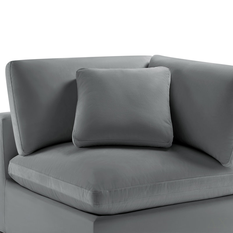 Chaise de coin Caylie - gris anthracite