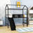 Skokie Twin Size Metal House Loft Bed with Slide and Writable Board by Harper Orchard-857259205