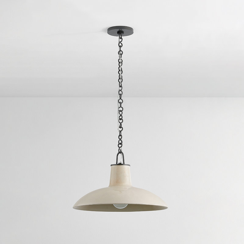POTTERSVILLE Pendant, Tan, Bronze, 11.25" H x 18" W x 18" D